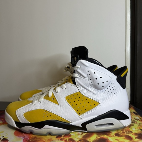 Air Jordan 6 Retro Yellow Ochre Size 11.5 With Box, Lightly Used. - Picture 1 of 15